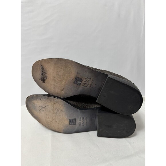 Eileen Fisher Tuck Textured Leather Ankle Booties Women’s Sz 9 Almond Toe - Picture 10 of 12